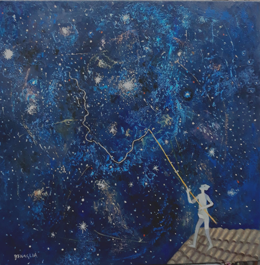 2020---raggiunto-il-tetto-della-terra-pesco-nellinfinito-(olio-su-tela-80x80)