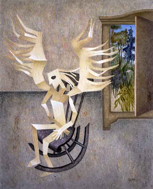 1979 l'angelo custode olio su tela 80x100